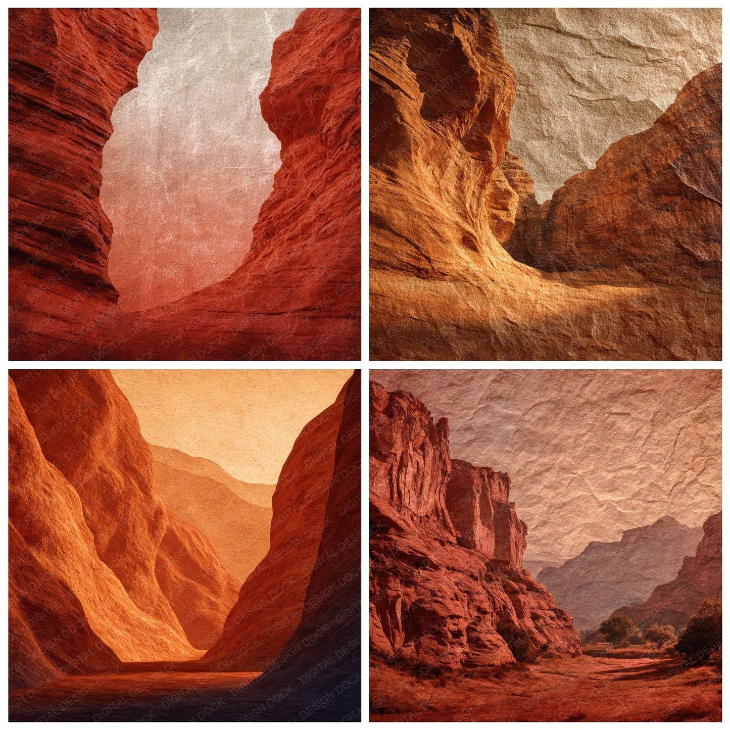 Canyon Sand Shadow Rock Fade Digital Paper Pack (DDD000793)