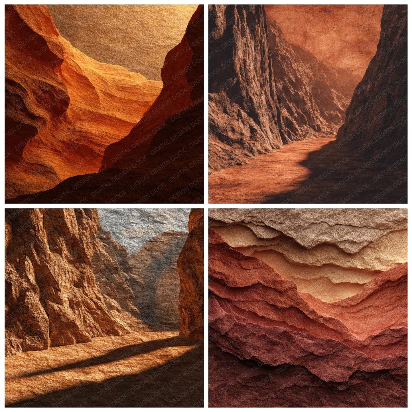 Canyon Sand Shadow Rock Fade Digital Paper Pack (DDD000793)