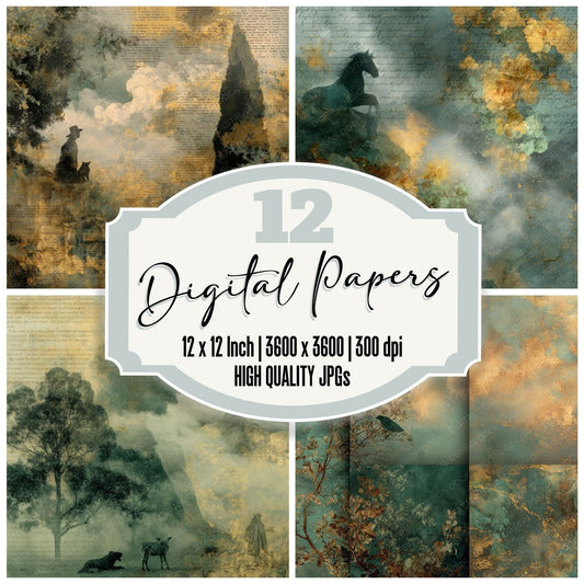Carrington Dream Figure Myth Fade Digital Paper Pack (DDD000804)