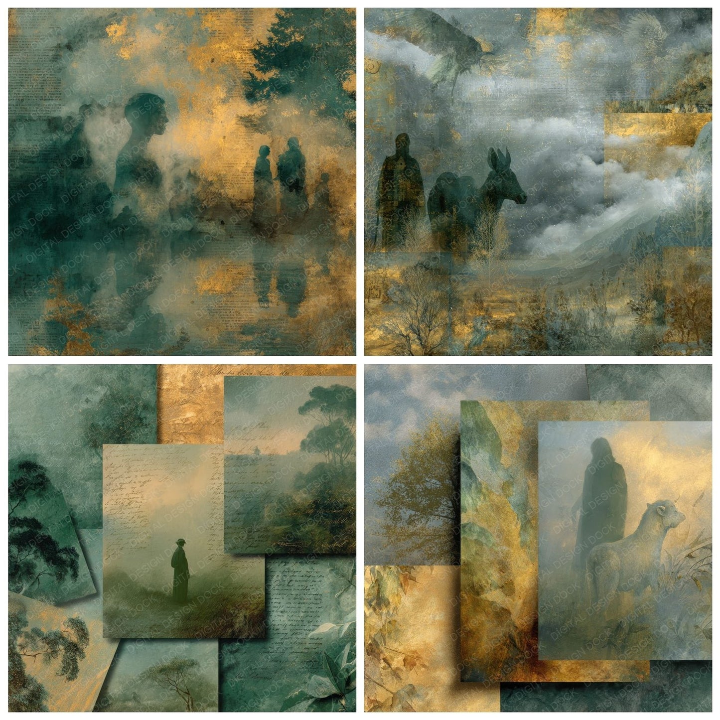 Carrington Dream Figure Myth Fade Digital Paper Pack (DDD000804)
