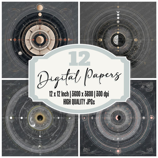 Celestial Orbit Diagram Digital Paper Pack (DDD000825)