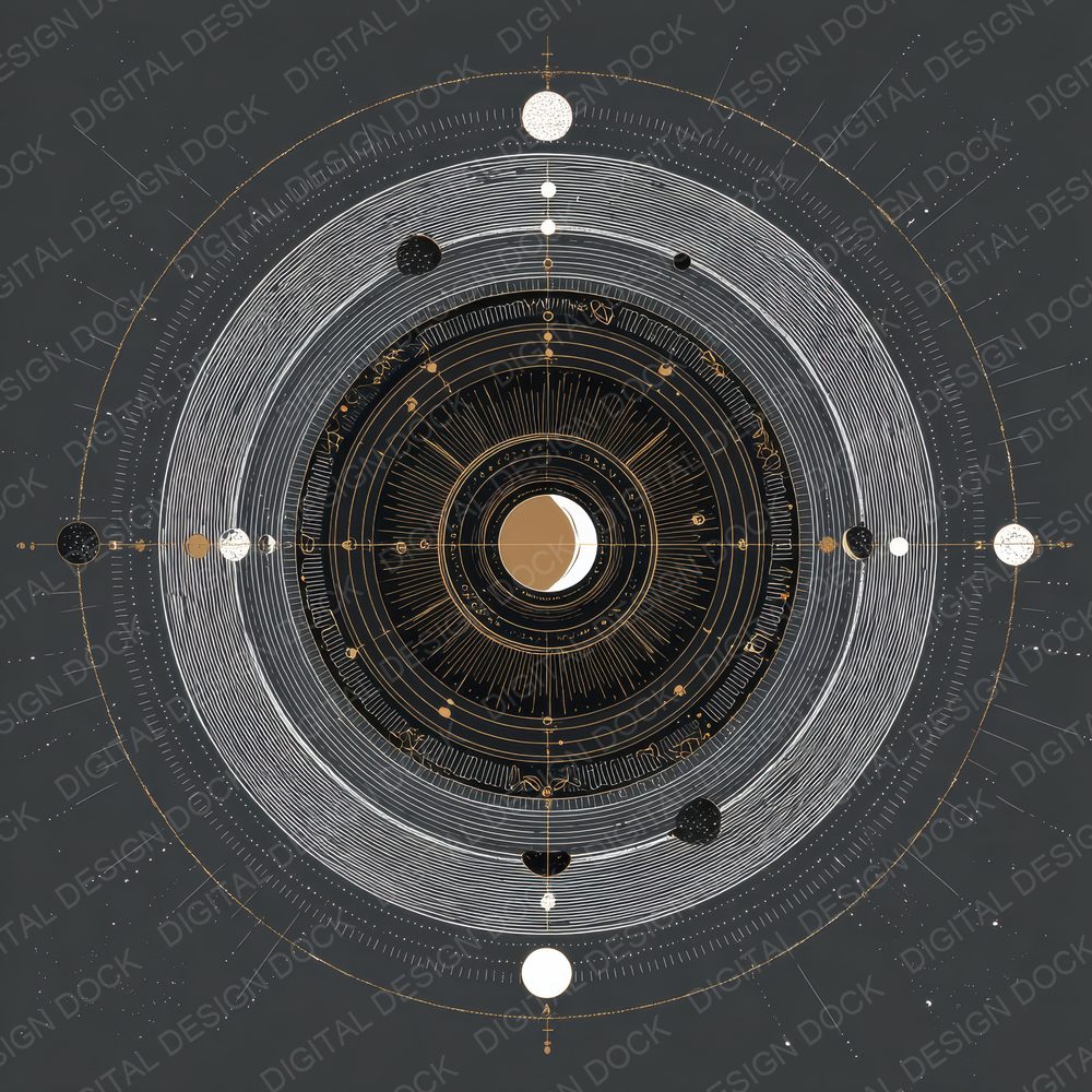 Celestial Orbit Diagram Digital Paper Pack (DDD000825)
