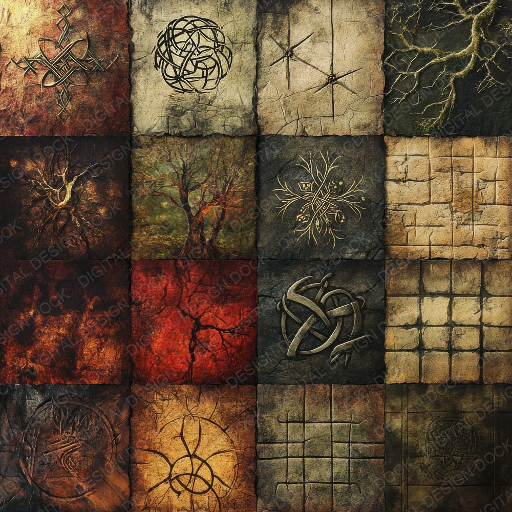 Celtic Knot Warpaint Digital Paper Pack (DDD000837)