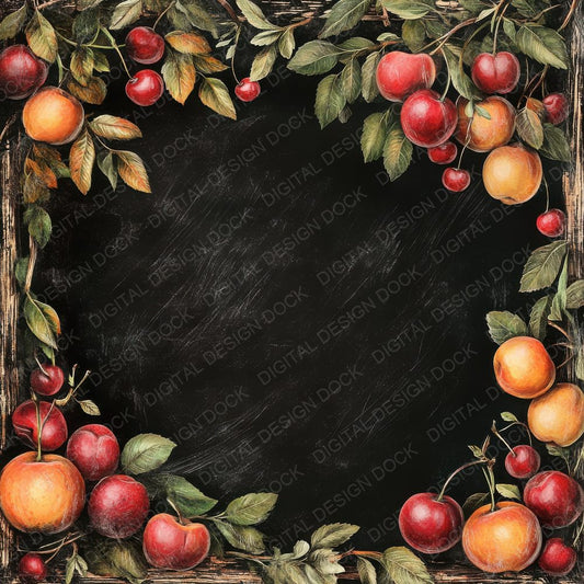Chalk Orchard Fruits Digital Paper Pack (DDD000853)