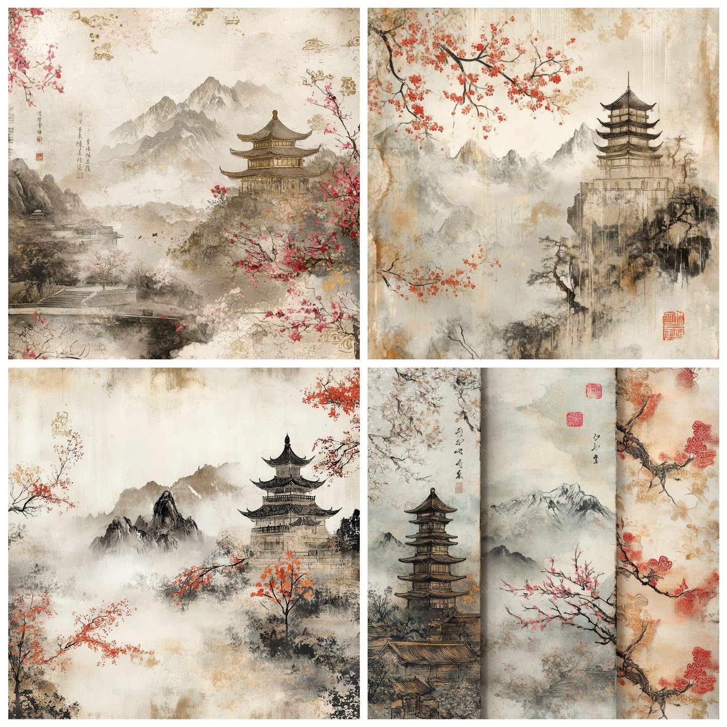 China Serenity Digital Paper Pack (DDD000901)