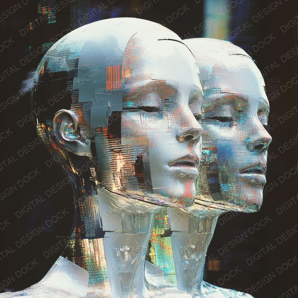 Chrome Head Distort Digital Paper Pack (DDD000954)