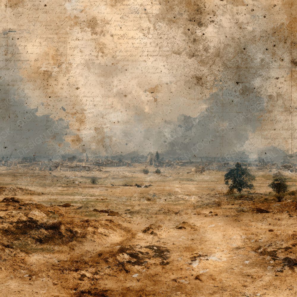 Civil War Map Flag Smoke Digital Paper Pack (DDD000970)