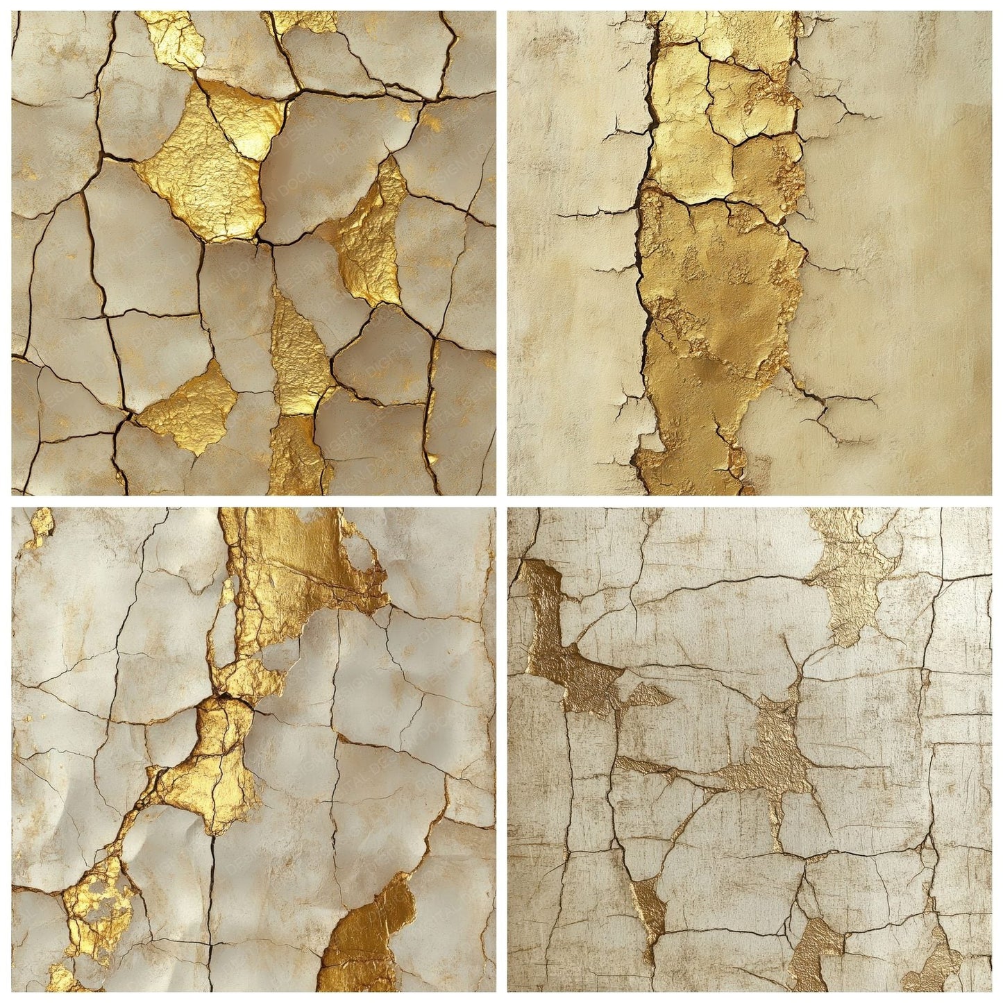 Clay Gilded Crack Digital Paper Pack (DDD000979)