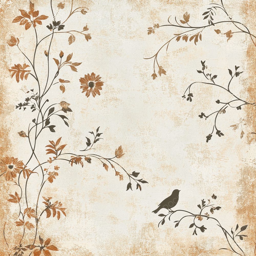Clay Vine Bird Digital Paper Pack (DDD000985)