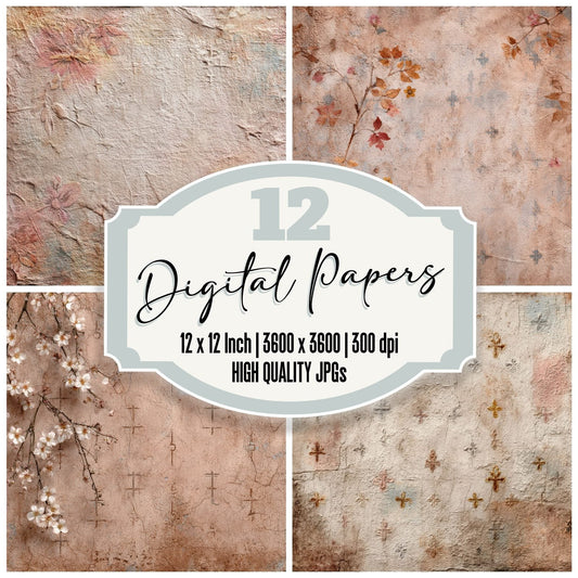 Clay Vine Chalk Cross Digital Paper Pack (DDD000986)