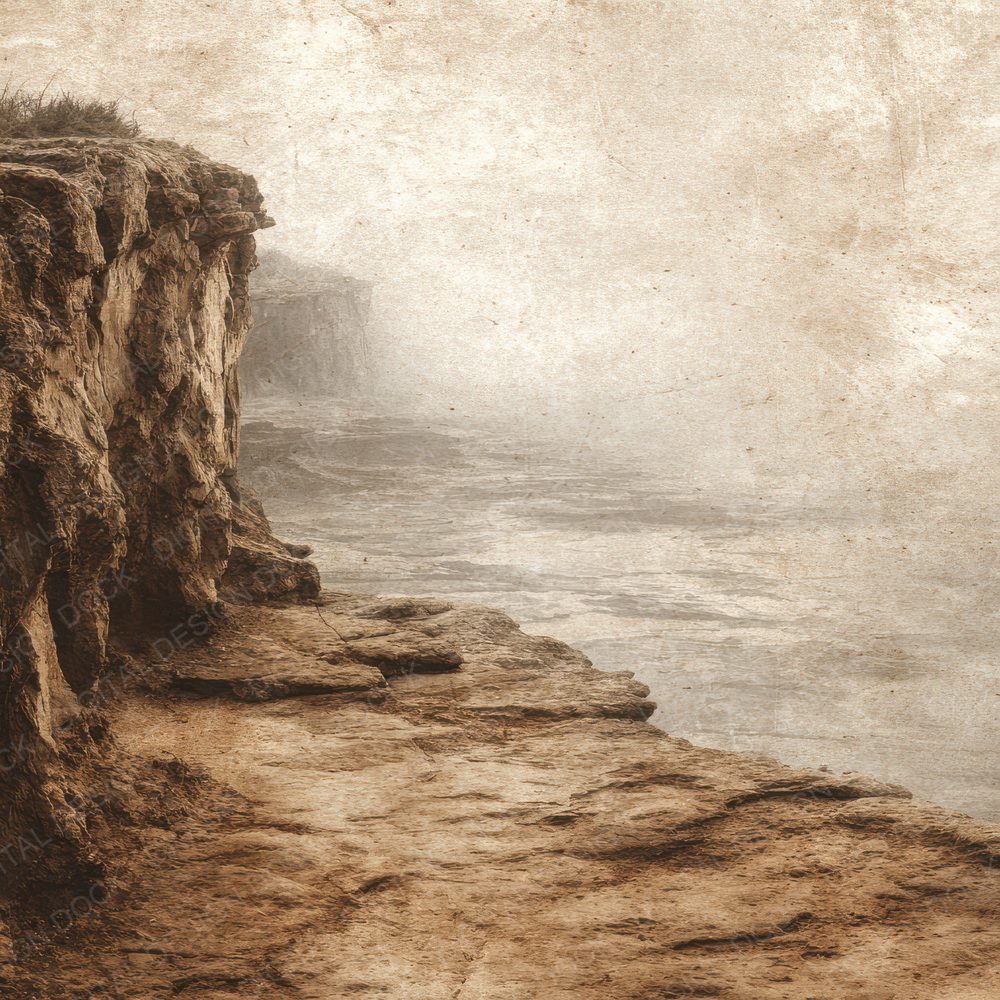 Cliff Coast Earth Erosion Tide Digital Paper Pack (DDD000989)