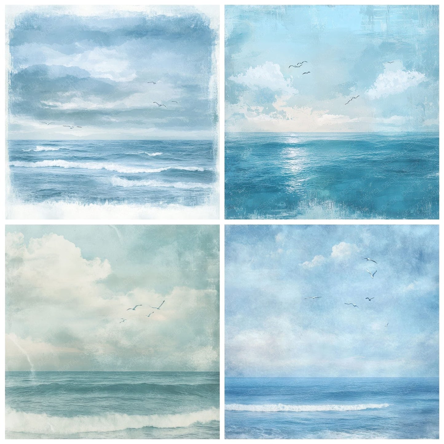 Cloud Horizon Ocean Digital Paper Pack (DDD000995)