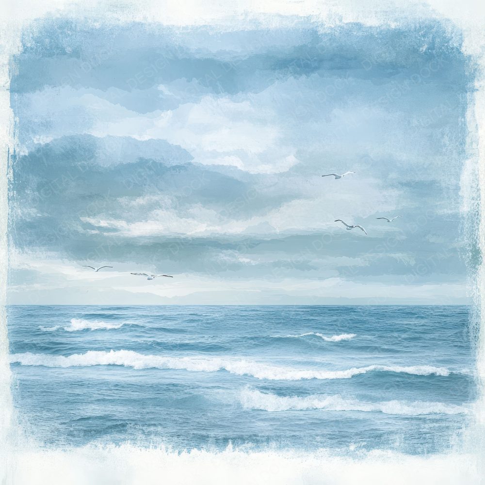 Cloud Horizon Ocean Digital Paper Pack (DDD000995)