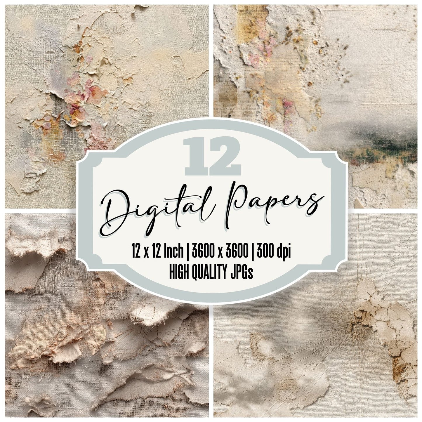 Cloud Thread Stitch Pale Drift Digital Paper Pack (DDD000996)