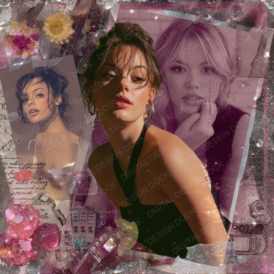 Collage 2000s Y2K Diva Digital Paper Pack (DDD001021)