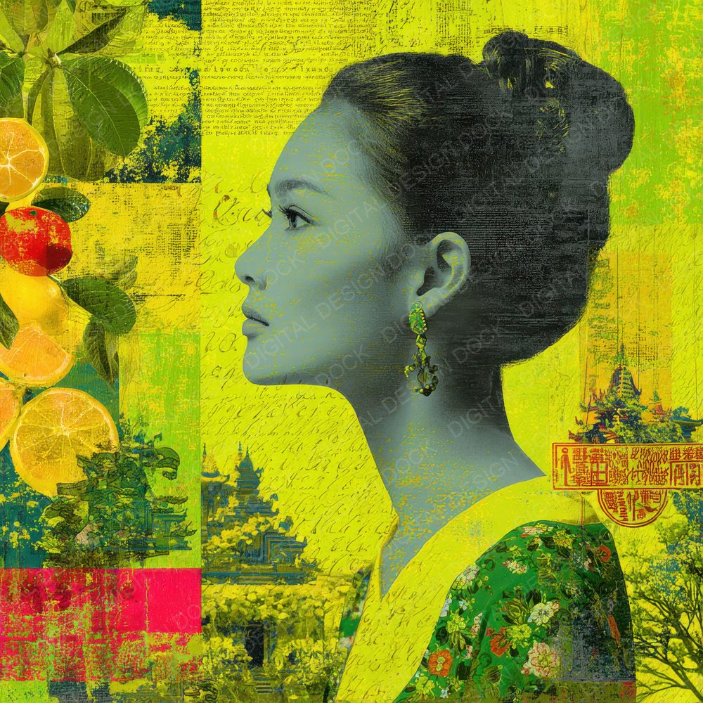 Collage Bangkok Essence Print Digital Paper Pack (DDD001031)