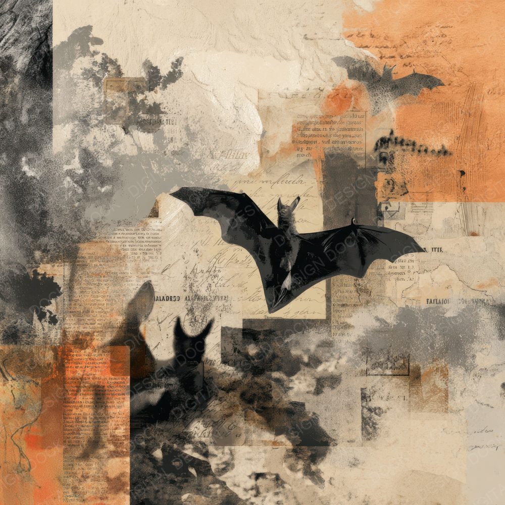Collage Bat Cave Abstract Digital Paper Pack (DDD001032)