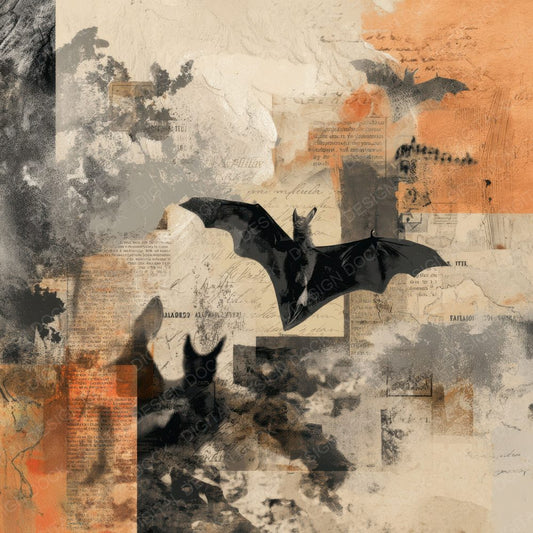 Collage Bat Cave Abstract Digital Paper Pack (DDD001032)