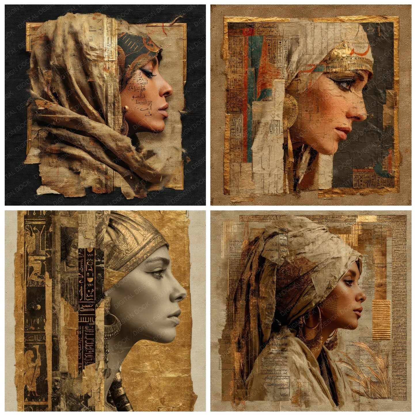 Collage Cairo Divine Ink Digital Paper Pack (DDD001036)