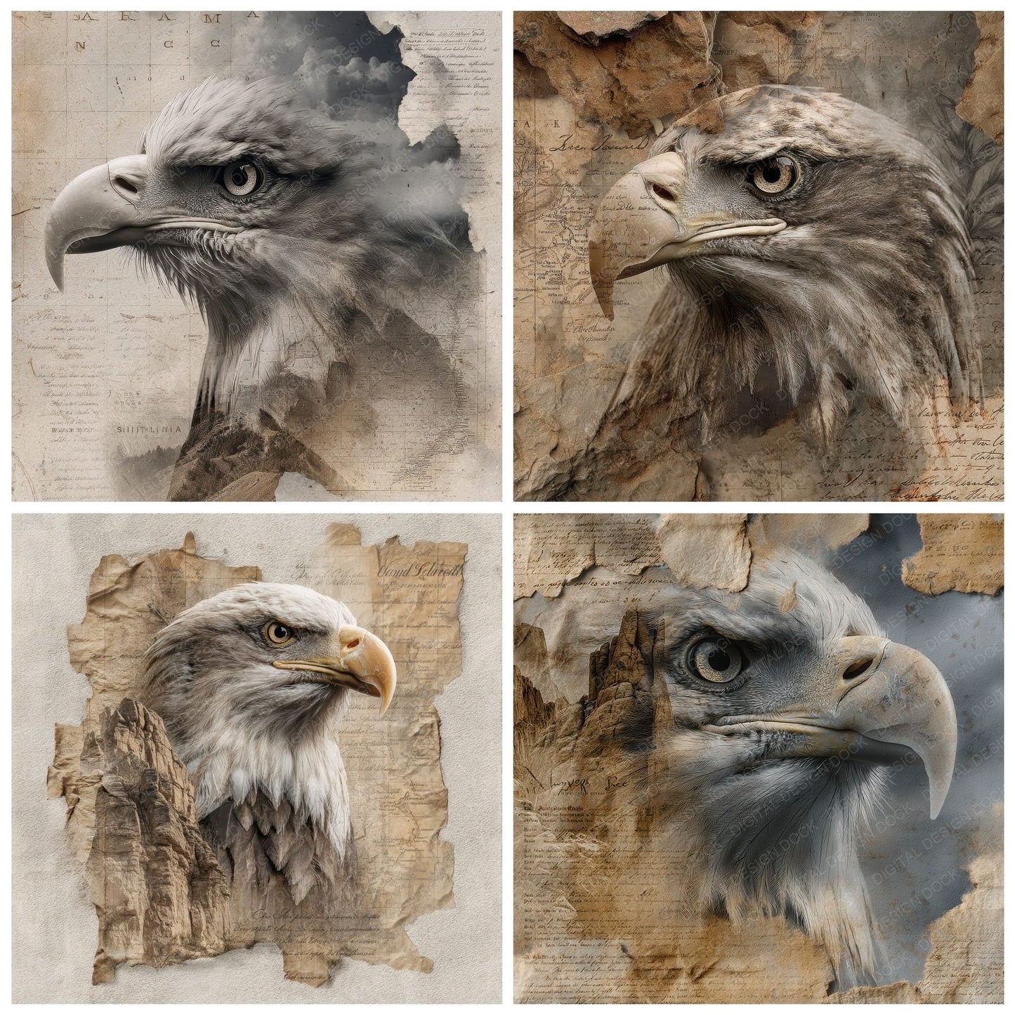 Collage Eagle Mountain Region Digital Paper Pack (DDD001052)