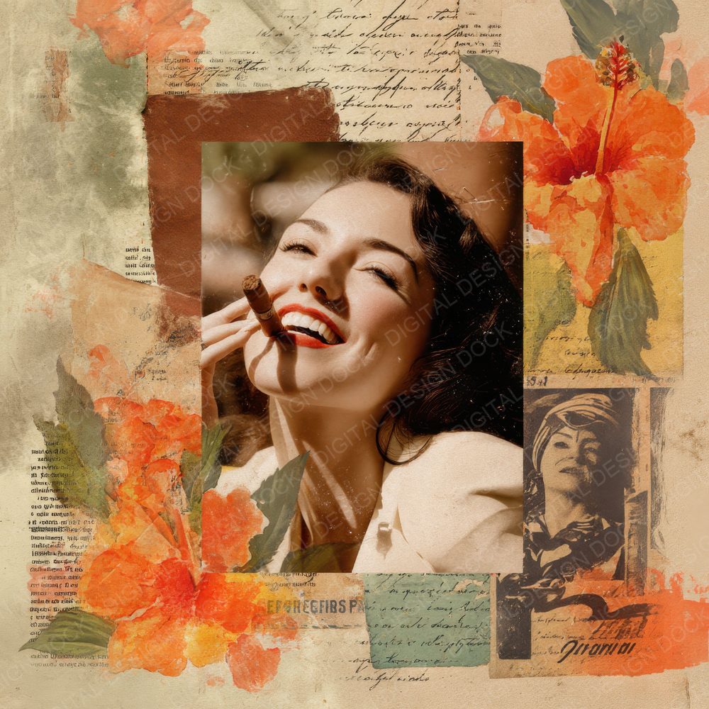 Collage Havana Tropical Muse Digital Paper Pack (DDD001070)