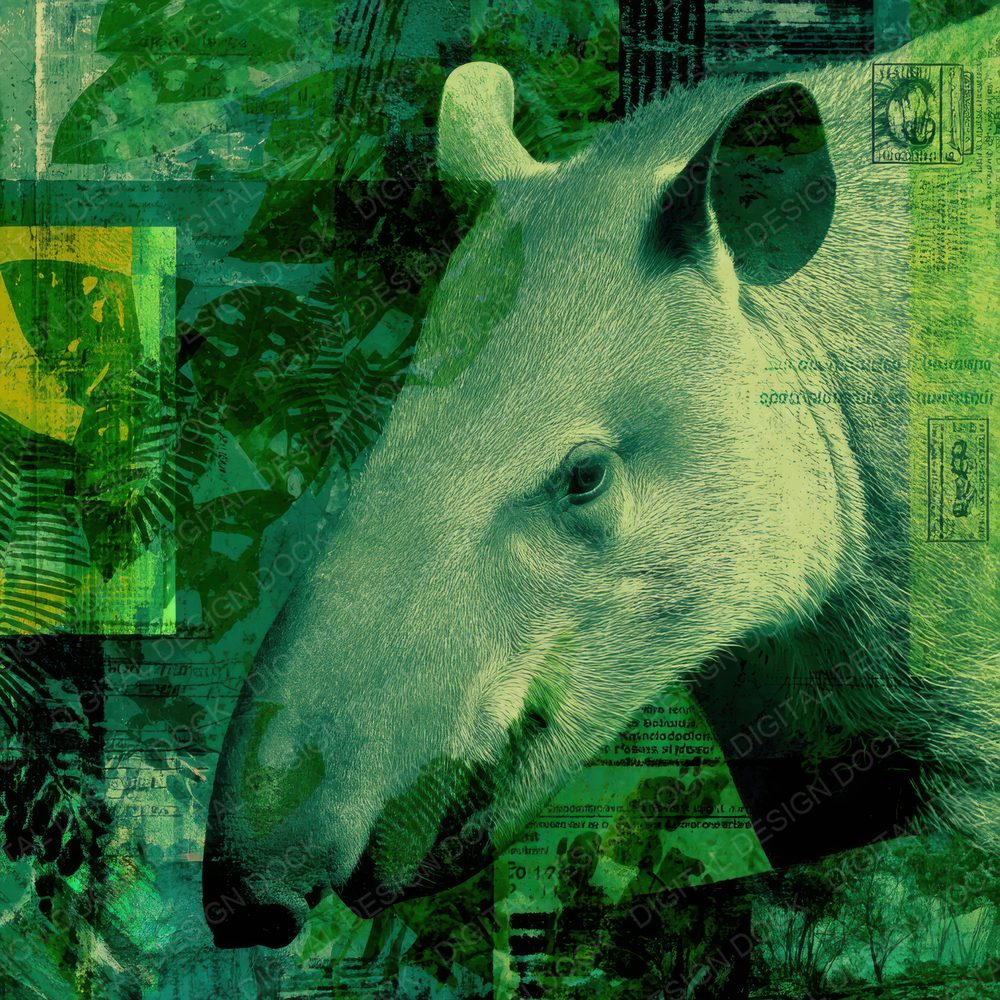 Collage Ibex Mountain Ranges Digital Paper Pack (DDD001076)