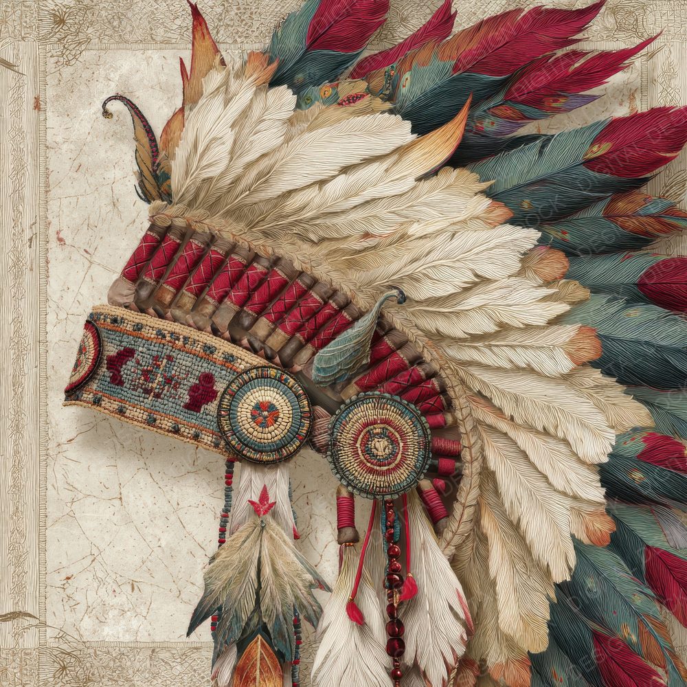 Collage Indigenous Beauty Tapestry Digital Paper Pack (DDD001078)