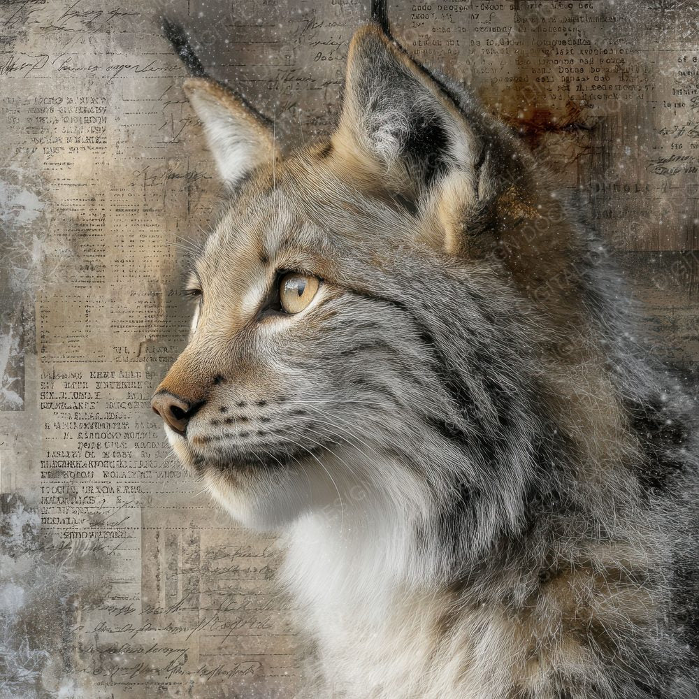 Collage Lynx Alpine Forest Digital Paper Pack (DDD001092)