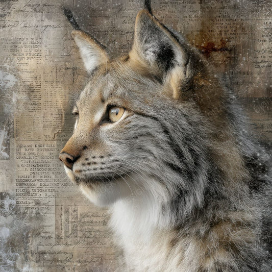 Collage Lynx Alpine Forest Digital Paper Pack (DDD001092)