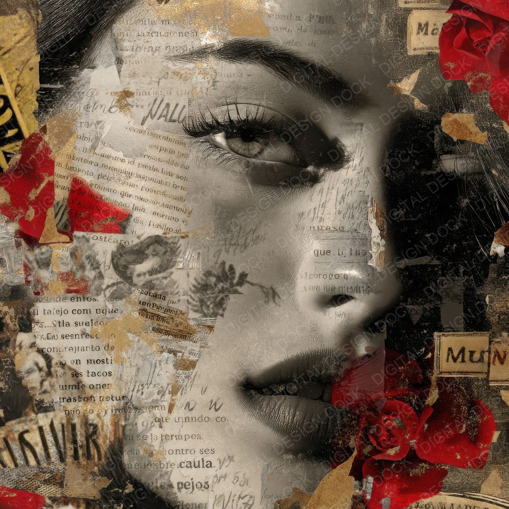 Collage Madrid Beauty Mosaic Digital Paper Pack (DDD001094)