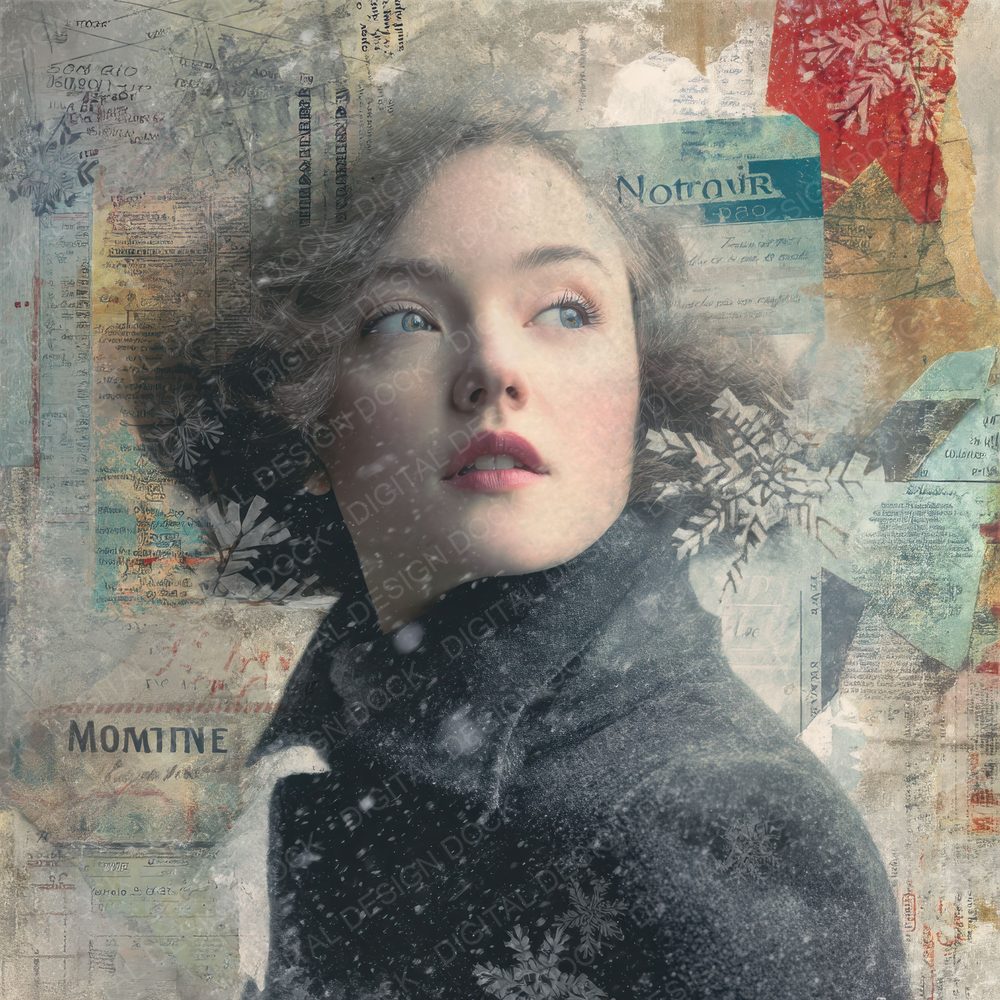 Collage Montreal Winter Layers Digital Paper Pack (DDD001105)
