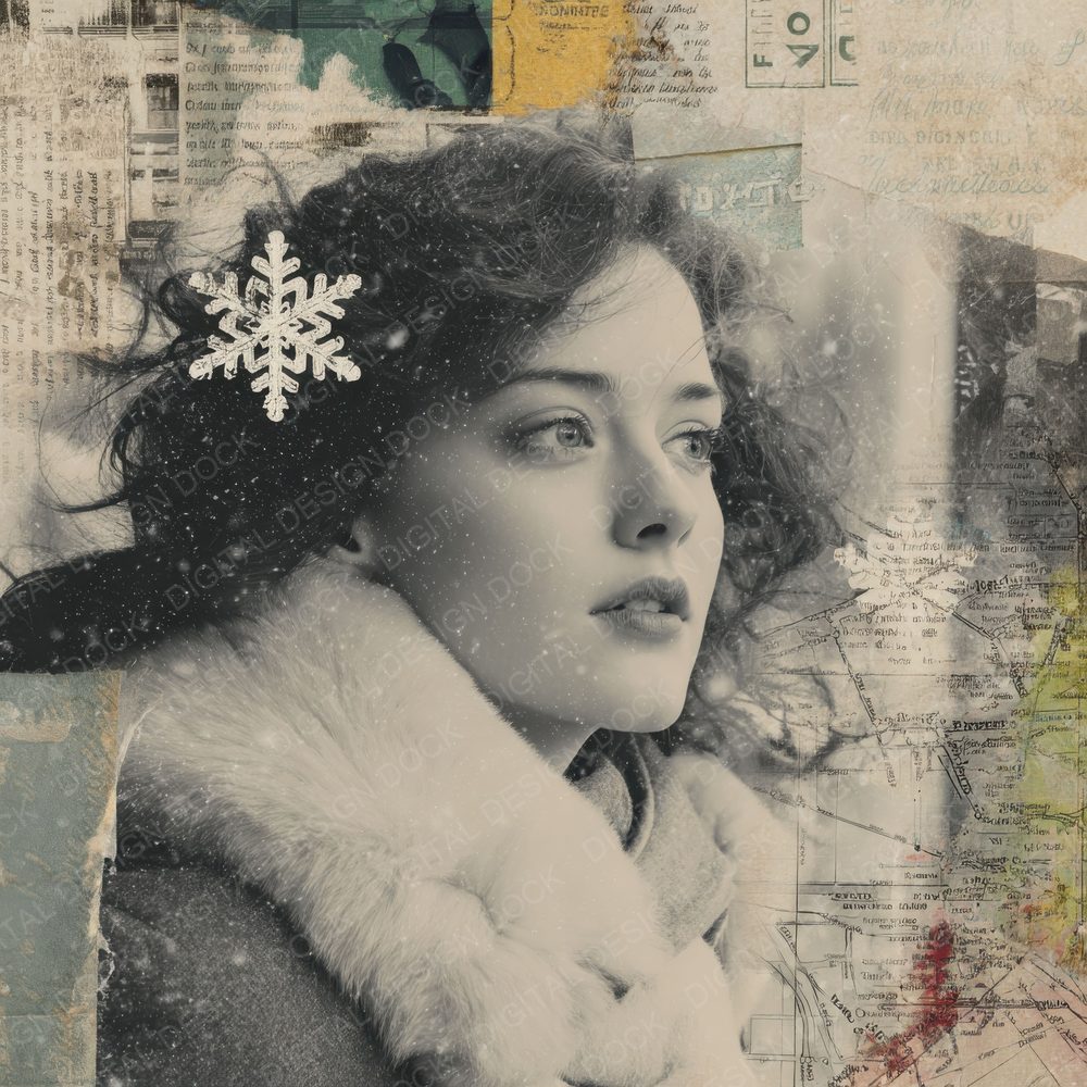 Collage Montreal Winter Layers Digital Paper Pack (DDD001105)