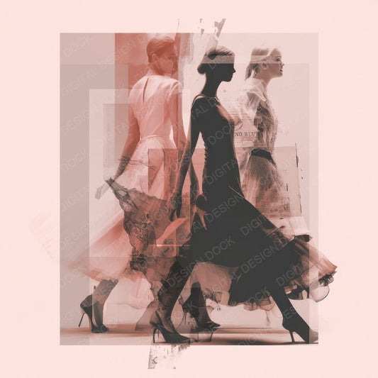 Collage Runway Form Blur Digital Paper Pack (DDD001148)