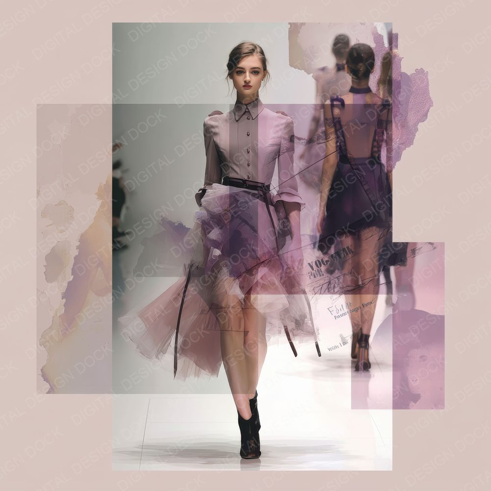 Collage Runway Form Blur Digital Paper Pack (DDD001148)