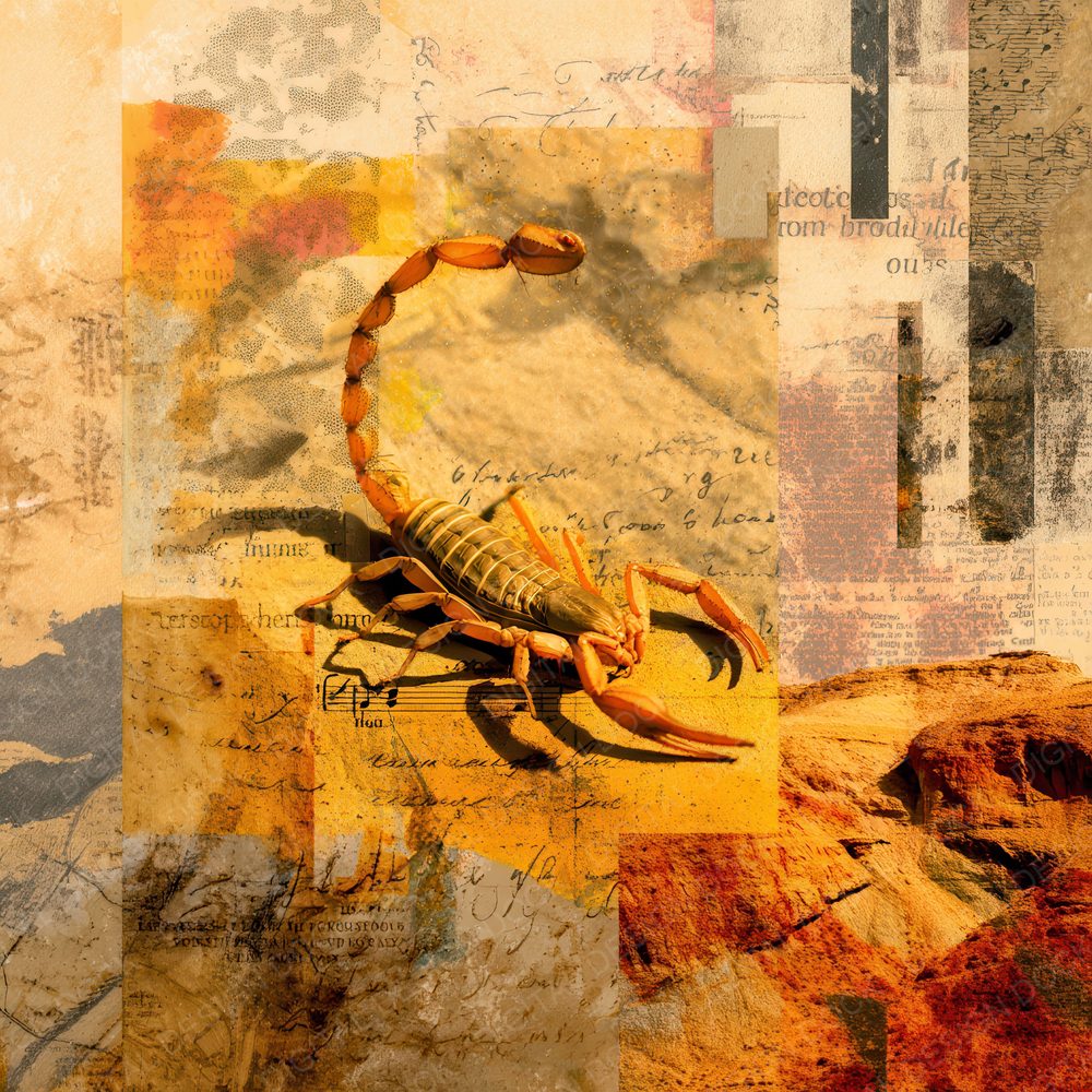 Collage Scorpion Desert Region Digital Paper Pack (DDD001150)