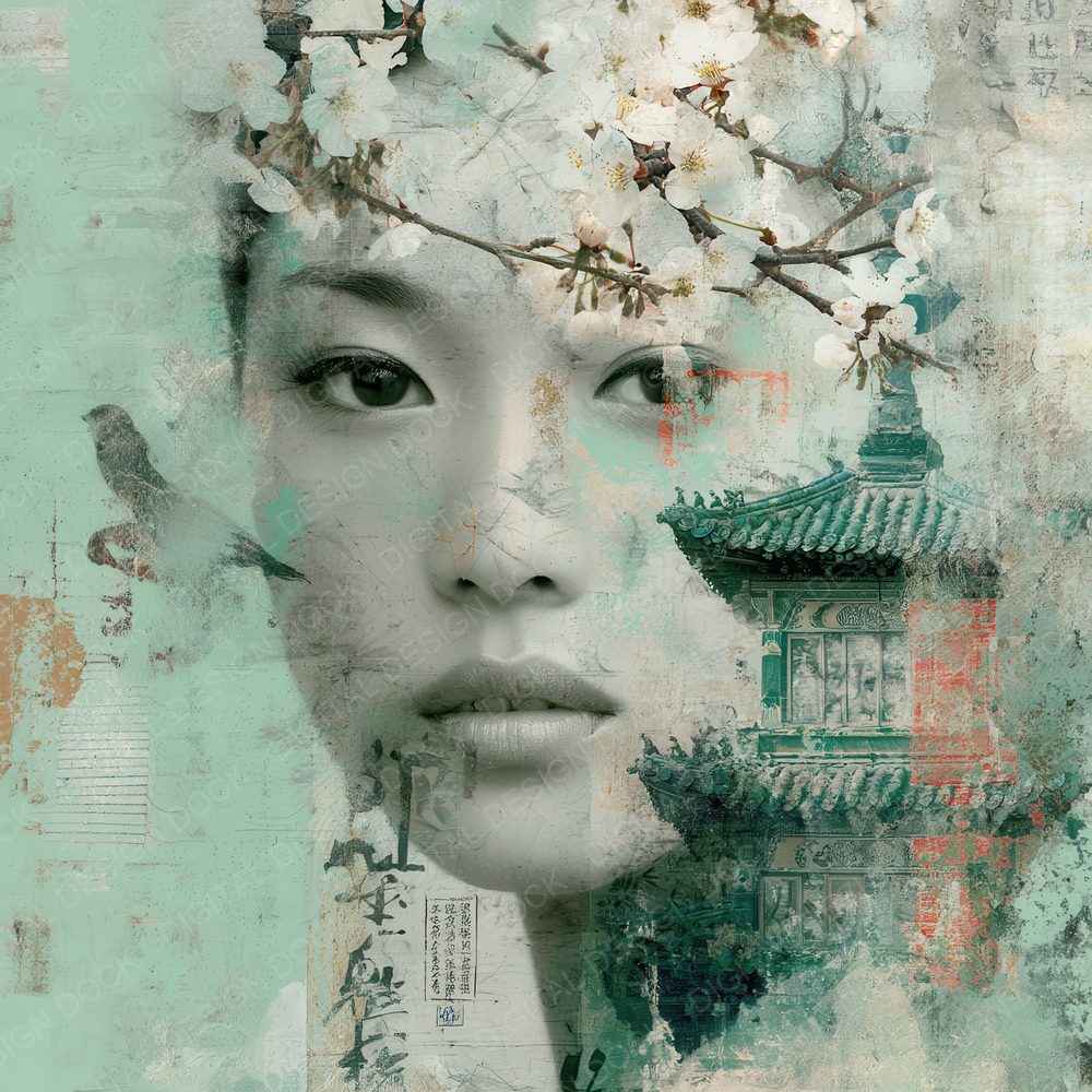 Collage Tokyo Grace Script Digital Paper Pack (DDD001168)