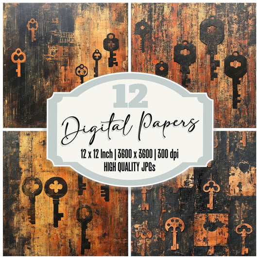 Copper Key Burn Digital Paper Pack (DDD001234)