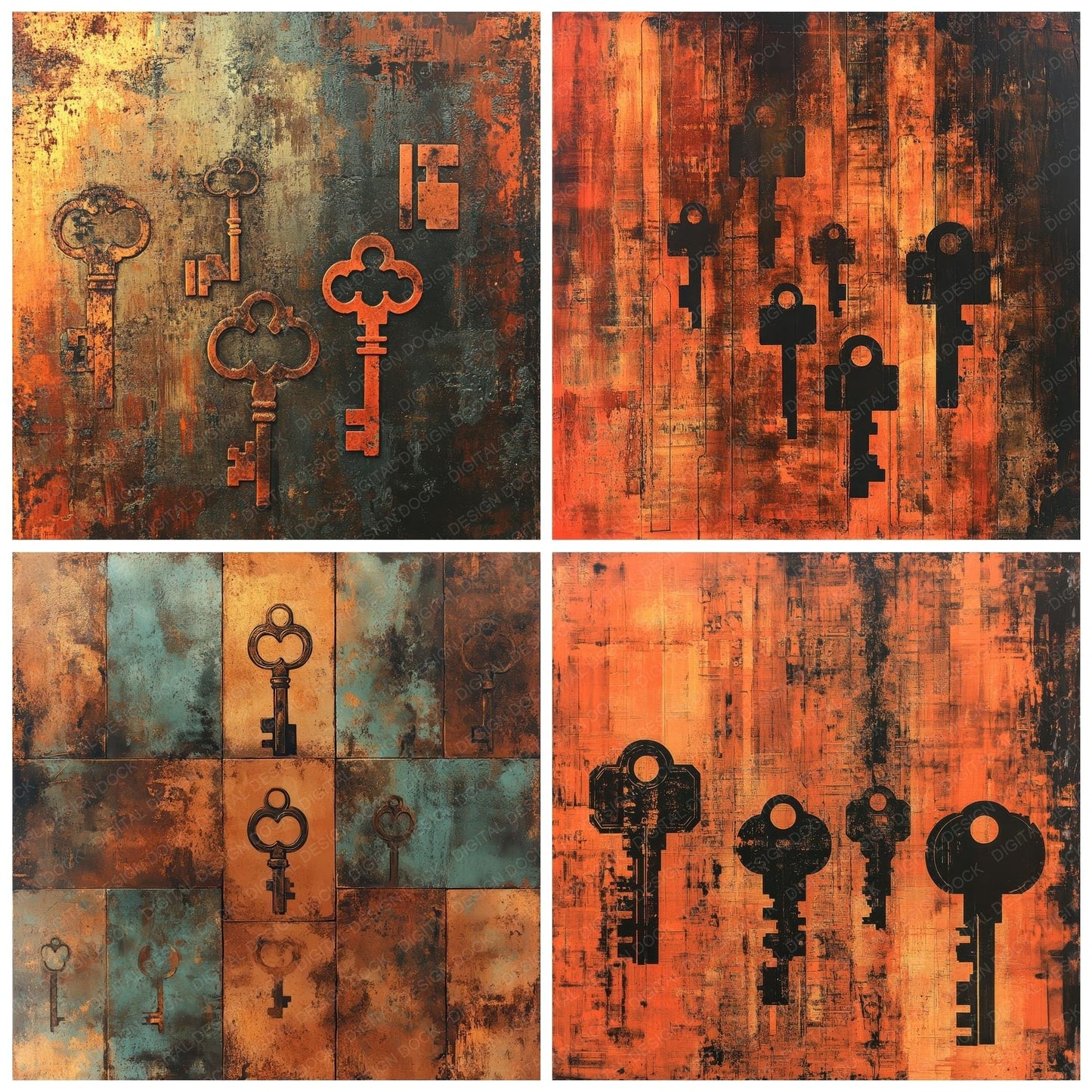 Copper Key Burn Digital Paper Pack (DDD001234)