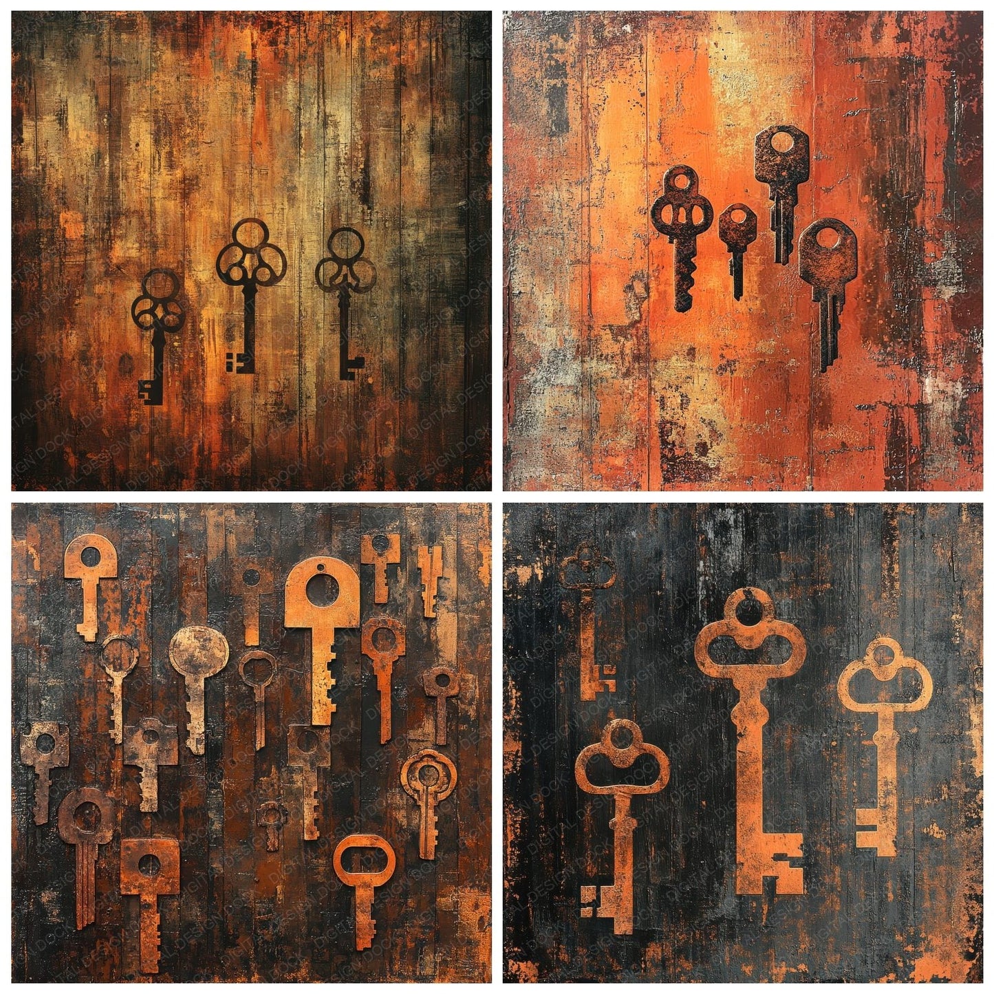 Copper Key Burn Digital Paper Pack (DDD001234)