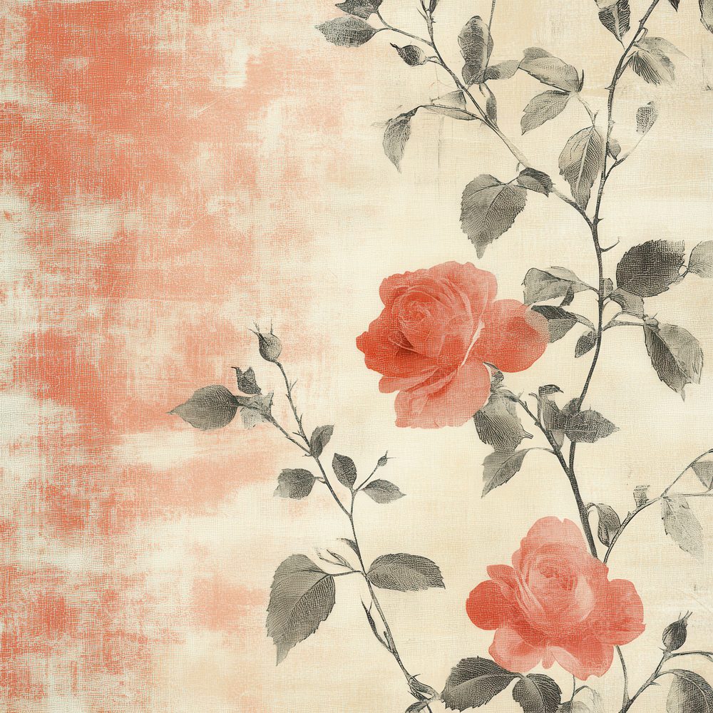 Coral Wild Rose Digital Paper Pack (DDD001260)