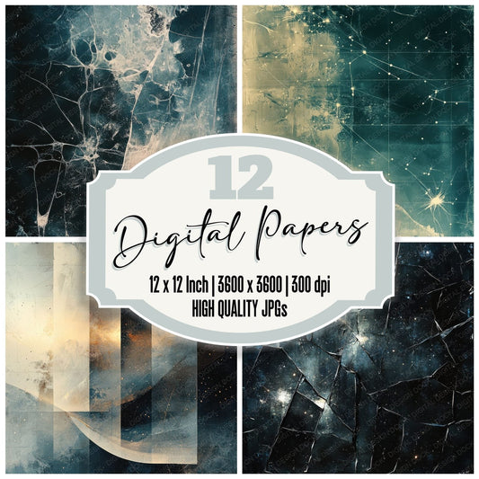 Cosmic Archive Fracture Digital Paper Pack (DDD001267)
