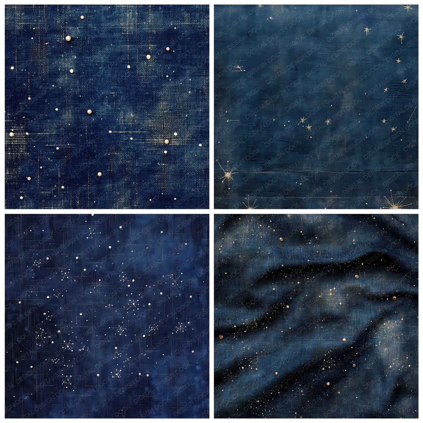 Cosmic Denim Background Digital Paper Pack (DDD001271)