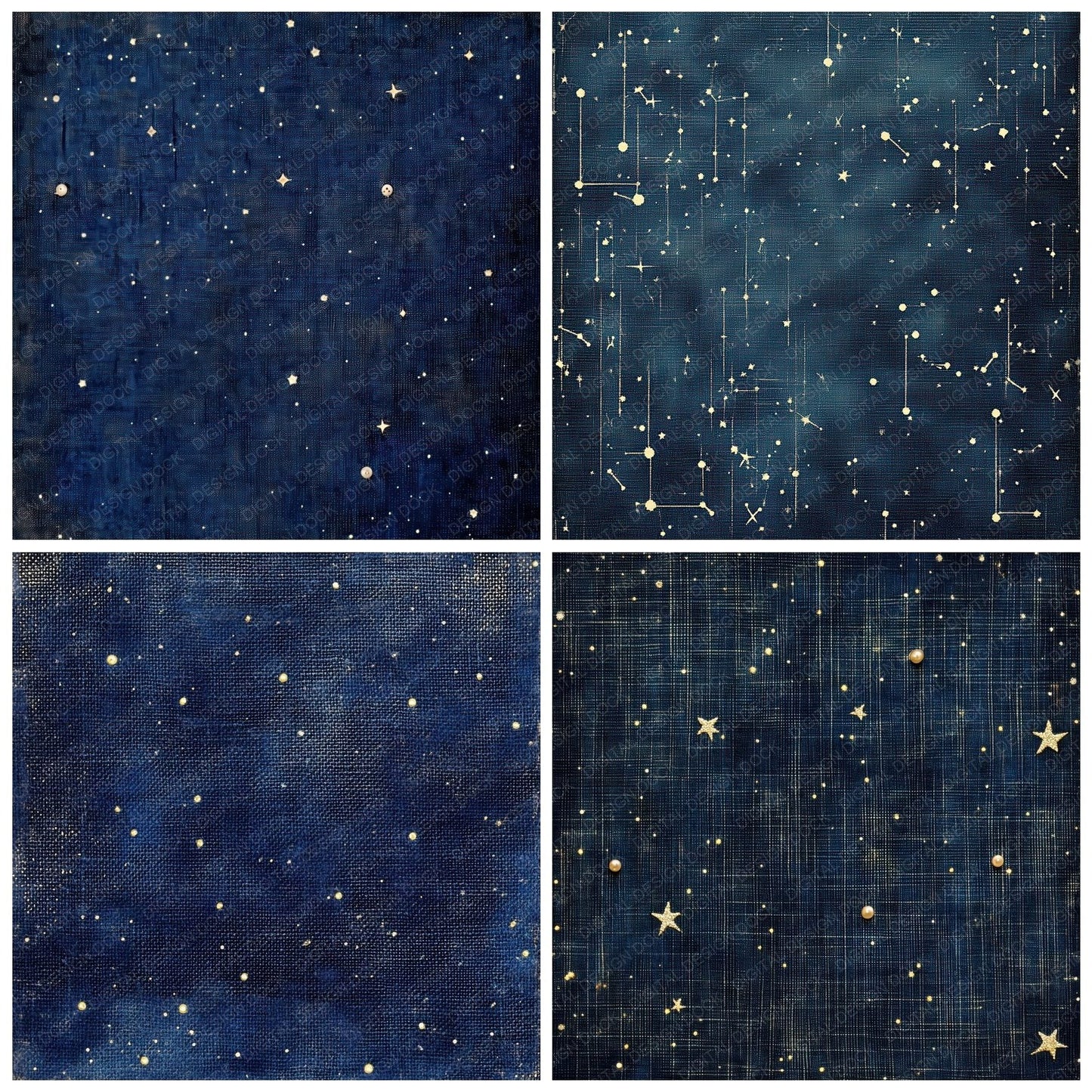 Cosmic Denim Background Digital Paper Pack (DDD001271)