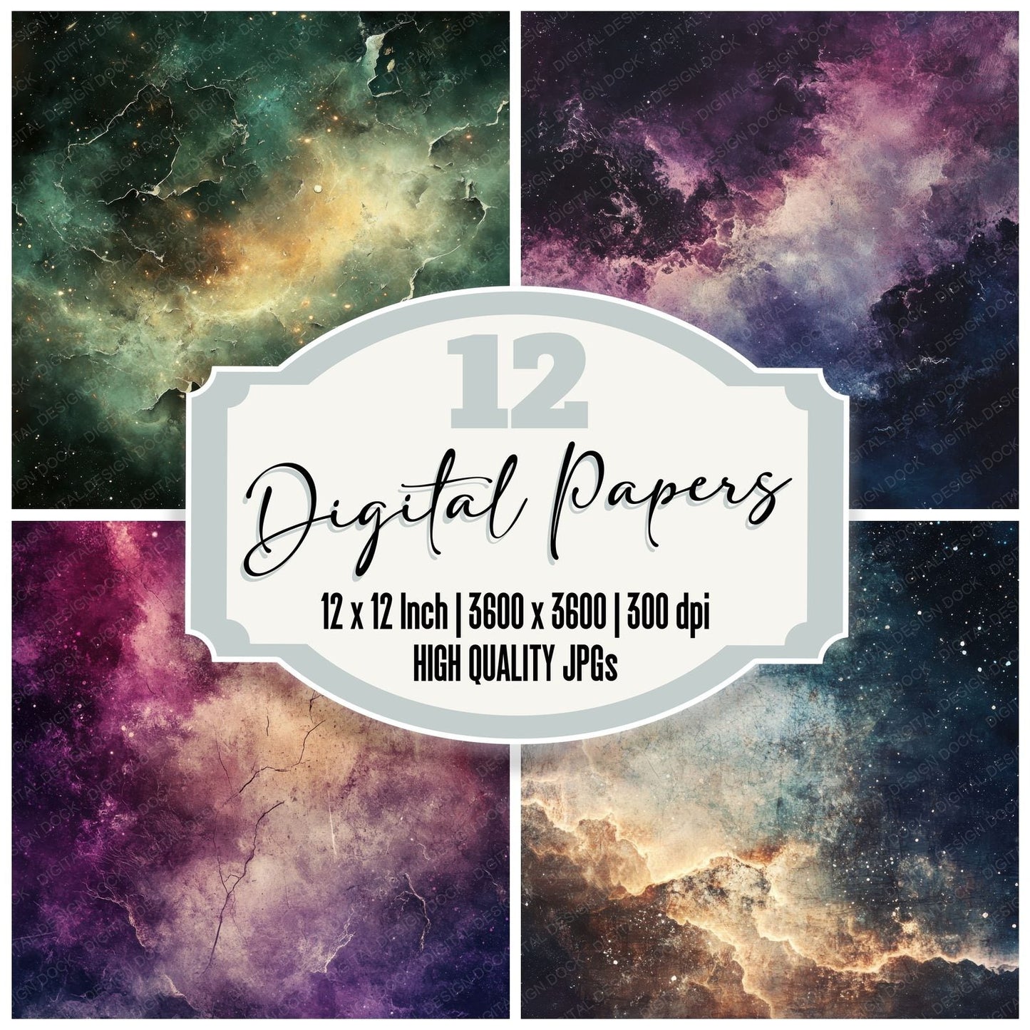 Cosmic Dust Background Digital Paper Pack (DDD001272)