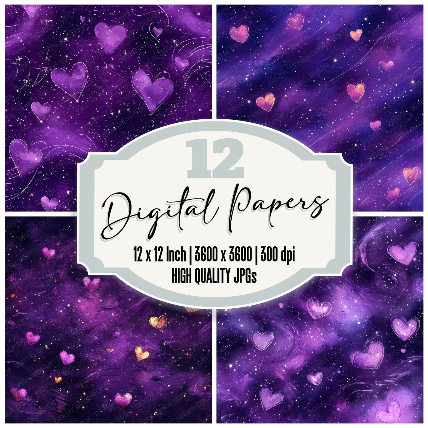 Cosmic Love Cluster Digital Paper Pack (DDD001276)