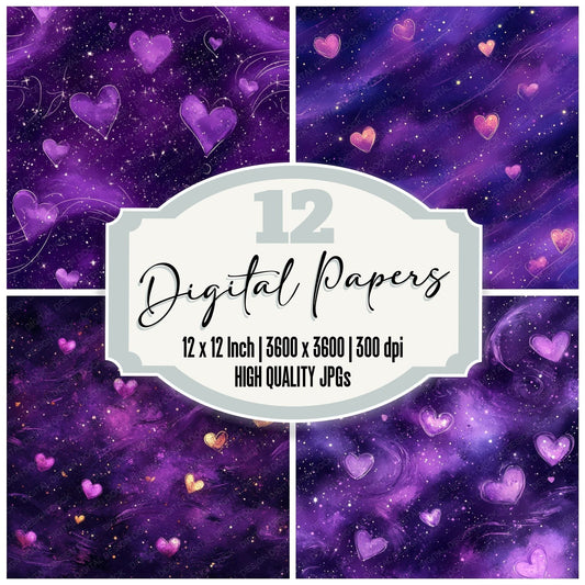 Cosmic Love Cluster Digital Paper Pack (DDD001276)