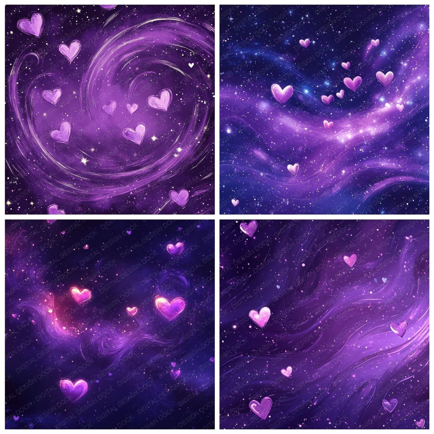 Cosmic Love Cluster Digital Paper Pack (DDD001276)