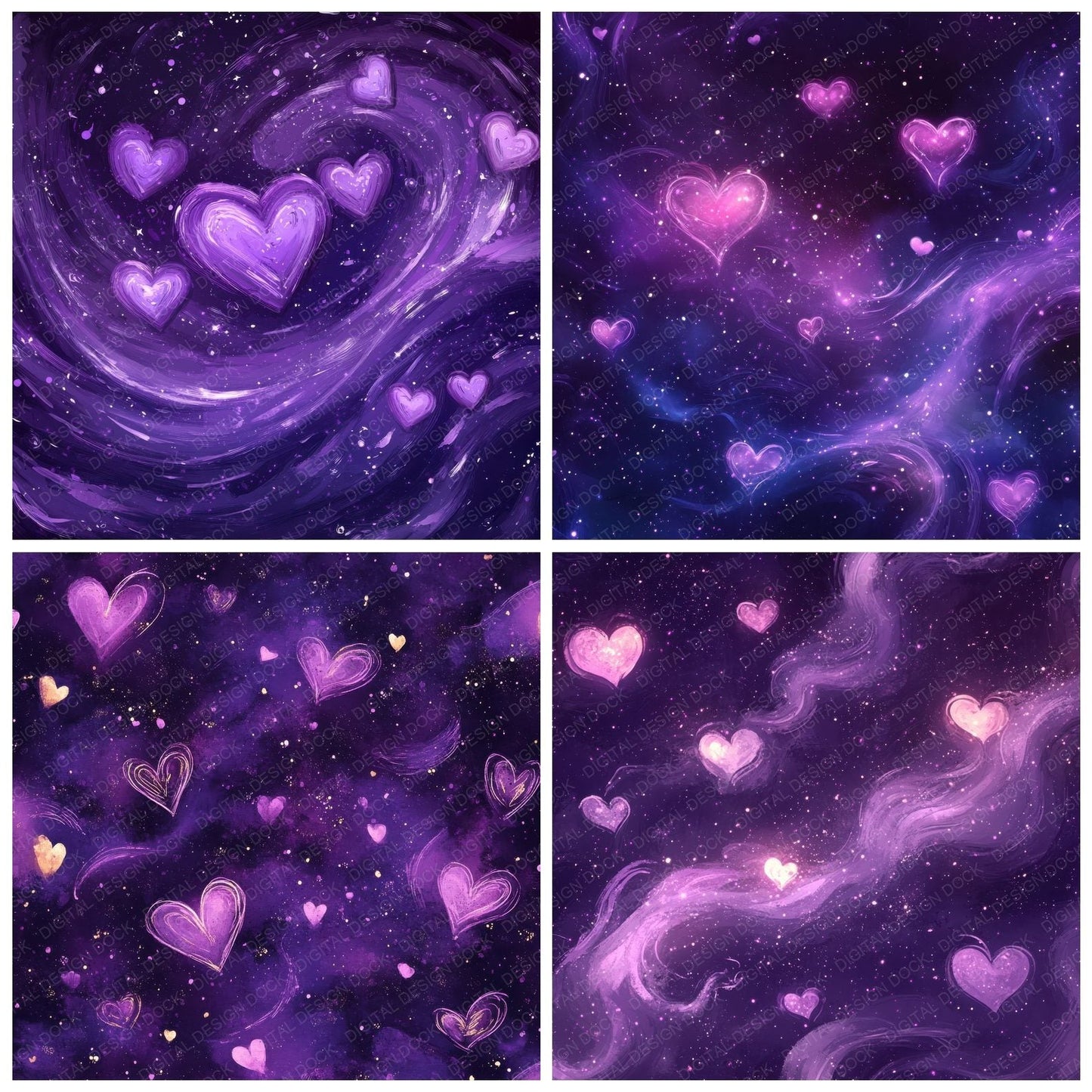 Cosmic Love Cluster Digital Paper Pack (DDD001276)