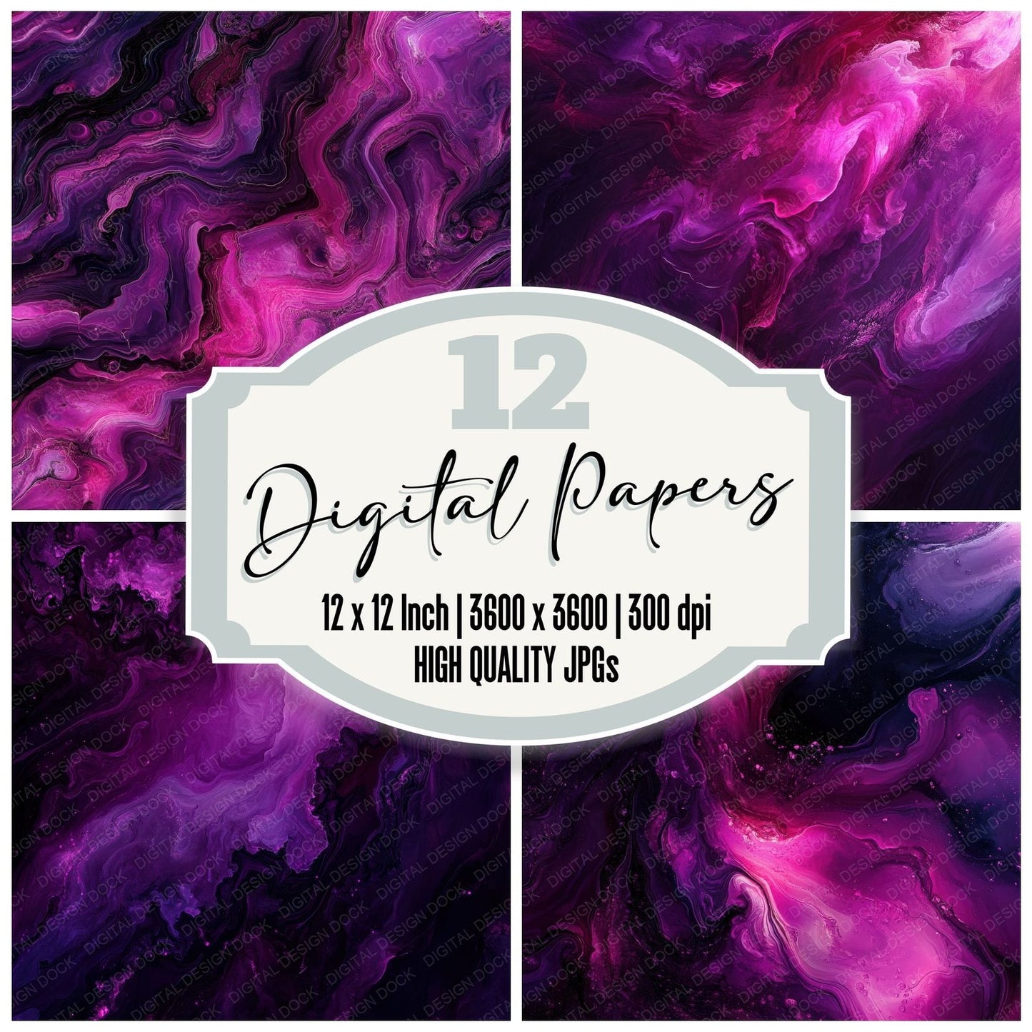 Cosmic Magenta Ink Digital Paper Pack (DDD001277)