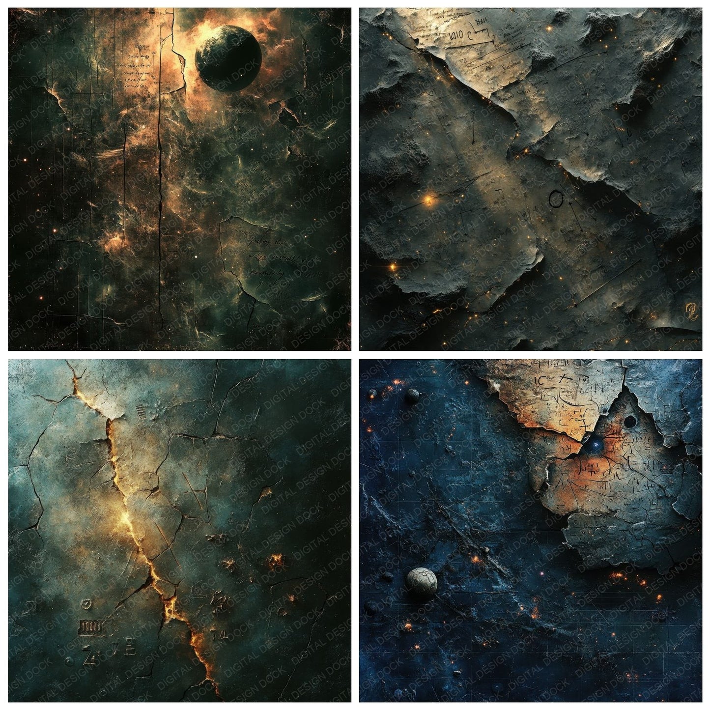 Cosmic Relic Fragments Digital Paper Pack (DDD001282)